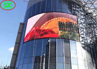 6500cd Brightness Outdoor Advertising LED Screens Arc Video Wall Curved P10