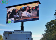 Auto up and down outdoor full color P6 LED display on the trailer for car cinema