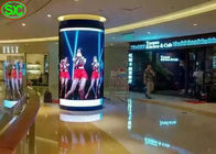 P4 Indoor Fixed Advertising Flexible LED Screen Cylindrical Shape 2121 Lamp Size