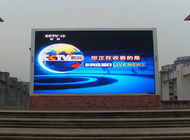 P10 Stand Alone Outdoor Full Color LED Display Iron And Steel Cabinet Materials