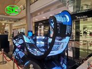 Quickly install Flexible LED Screen Video Advertising Curved Cylinder Display P4
