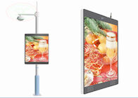 Full color outdoor two sides Light Pole LED screen P 10 LED display with GPS 4k control system