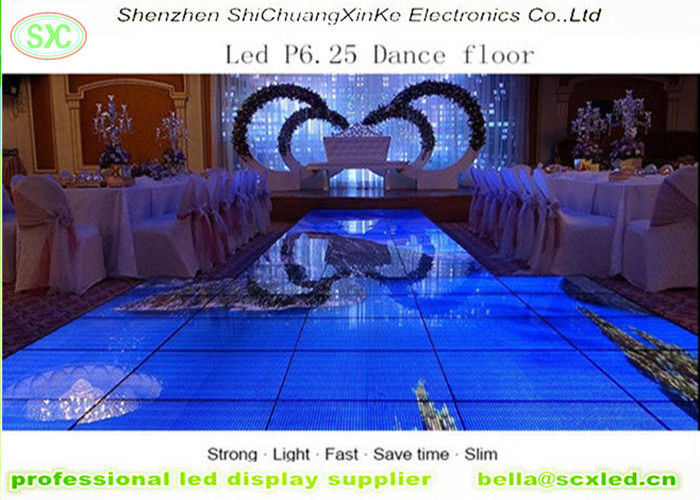Indoor P6 25 Smd Full Color Led Dance Floor Screen For Disco Hall
