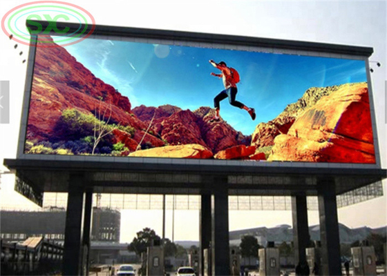 Full color outdoor P10 LED billboard 2 scan driving mode with high brightness