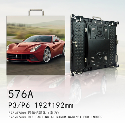 P3 Indoor Rental Led Screen Die Casting Aluminium Cabinet 4K Resolution IP43