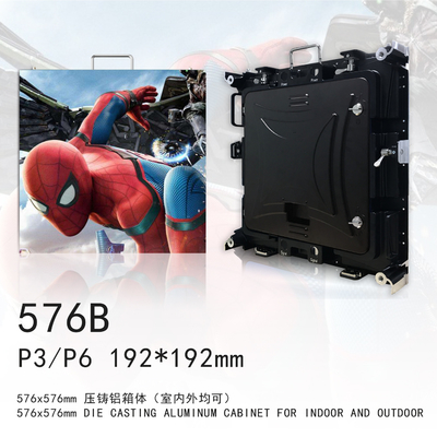 P3 Indoor Rental Led Screen Die Casting Aluminium Cabinet 4K Resolution IP43