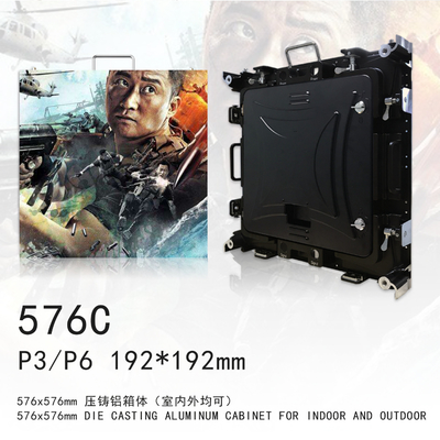 P3 Indoor Rental Led Screen Die Casting Aluminium Cabinet 4K Resolution IP43
