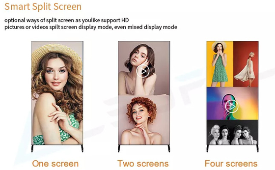 Indoor P1.8 P2 P2.5 Digital Advertising LED Poster Mirror Display Screen led display poster
