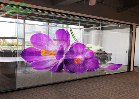 Long lifespan of 50 000 hours for LED transparent display suitable for construction and interactive media