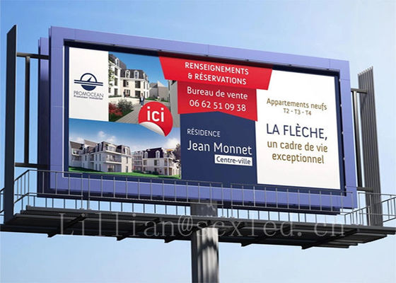 120° / 60° View Angle LED Billboard with 3840Hz Refresh Rate for Waterproof Outdoor Advertising