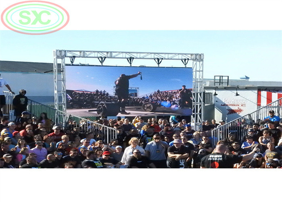 Hanging series outdoor LED display P6 rental LED sign play football games