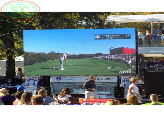 Hanging series outdoor LED display P6 rental LED sign play football games