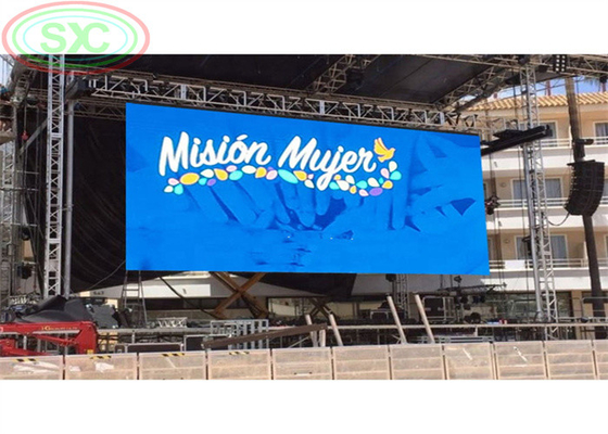 Hanging series outdoor LED display P6 rental LED sign play football games