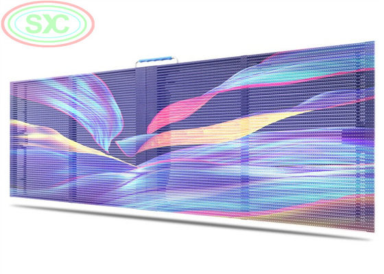 Clear Transparent Led Video Wall P3.91 Indoor Led Mesh Curtain Signage Displays Led Screen
