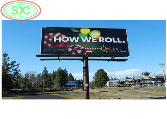 Excellent outdoor P6 LED billboard mounted on the wall or with columns for advertising