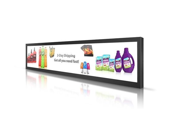 Full Color P1.875 COB Shelf LED Screen 900x60mm 800cd/Sqm For Retail