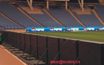 Outdoor P8 perimeter Frankfurt football Stadium LED Display Waterproof IP65