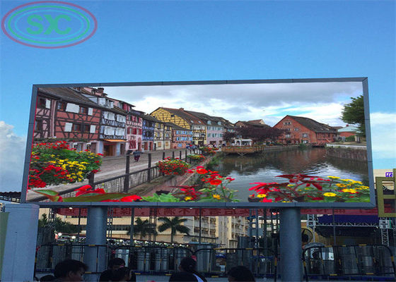 P6 Outdoor Full Color Building Advertising LED Display 5500cd/M² Brightness IP65 Waterproof