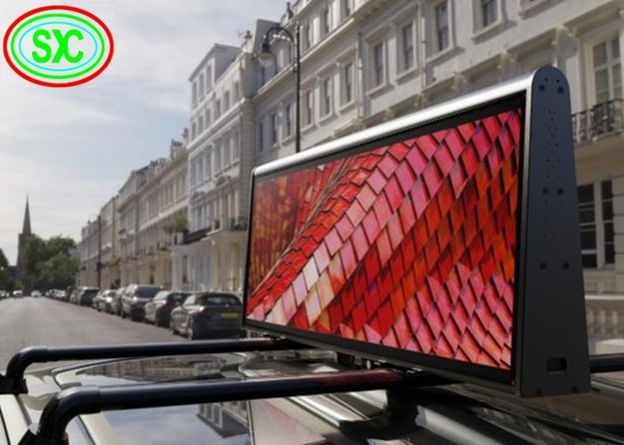 Outdoor Full Color Double Side Taxi P5 Advertising LED Display Car Roof Sign Waterproof