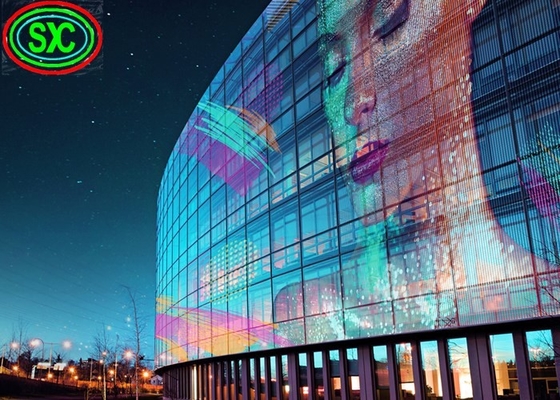 P3.91-7.82 Transparent LED Display Screen Indoor Advertising 3~5 Years Warranty