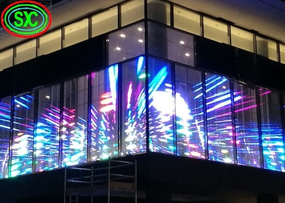 Ultra Lightweight Outdoor P3.91-P7.82 500*1000mm Cabinet Size Transparent LED Wall