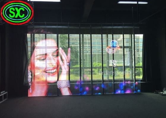 P3.9-7.8mm Transparent Full Color LED Screen 500x500mm 1920Hz Refresh Rate