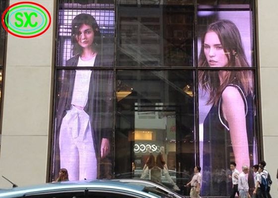 indoor outdoor P3.91-P7.82 Transparent Full Color LED Screen 500x1000mm 6000cd/M2