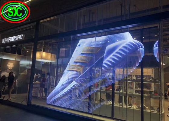 P3.9-7.8mm Transparent Full Color LED Screen 500x500mm 1920Hz Refresh Rate