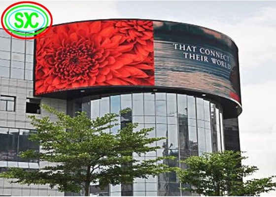 P10 Outdoor Led Screen , Waterproof IP65 Curved Video Wall