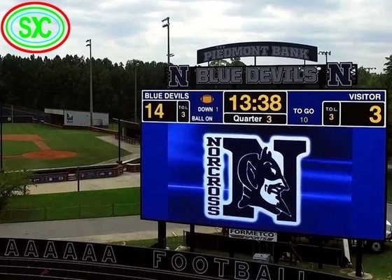 P10 outdoor advertising timing and scoring stadium football led displays