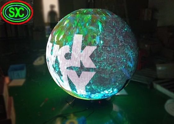 Indoor 360° Degree Full Color Column Sphere LED Display Screen Building Billboard