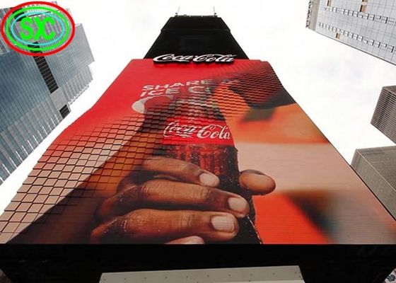 P6 Outdoor Full Color Building Advertising LED Display 5500cd/M² Brightness IP65 Waterproof