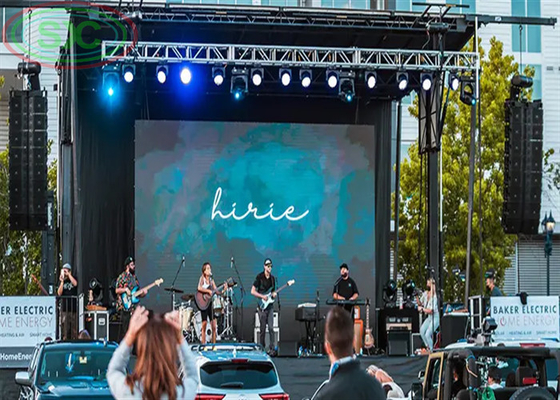 Outdoor P4.81 LED screens with floor standing, high brightness 5500 cd / m2