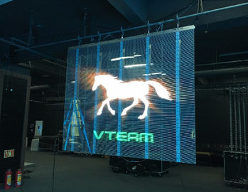 Slim P1.25 Transparent Glass Led Display , Led Mesh Screen Pixel Density 25600pixels / Sqm