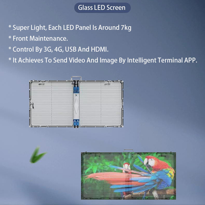 Shopping Mall Advertising G3.9-P7.81 Mesh Ultra-Thin Transparent LED Display