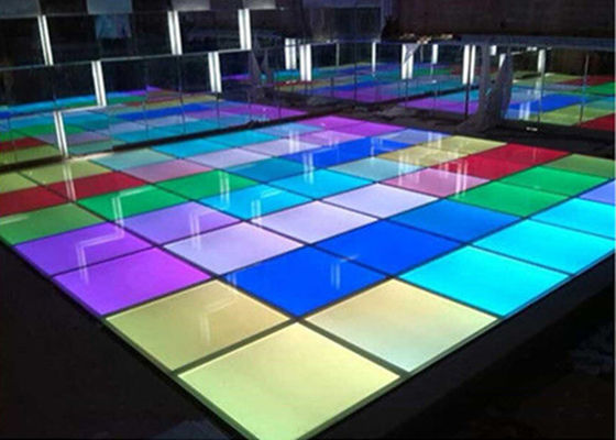 Indoor Outdoor 500x500mm RGB LED Dance Floor With 4.81mm Pixel Pitch