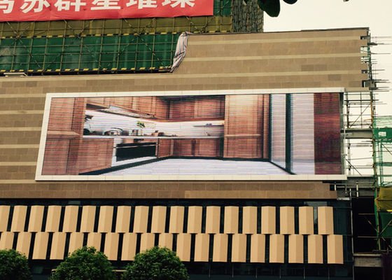 P10 Outdoor Building Full Color LED Display 10mm Pixel Pitch IP65 Waterproof