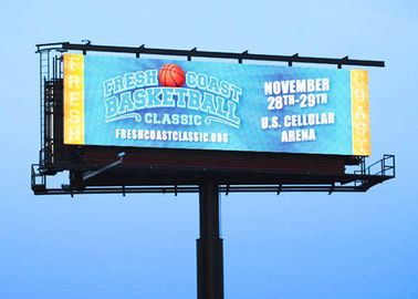 Big Outdoor Full Color Double Sides P10 Advertising LED Billboard Panels With Steel Structure