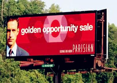 Big Outdoor Full Color Double Sides P10 Advertising LED Billboard Panels With Steel Structure