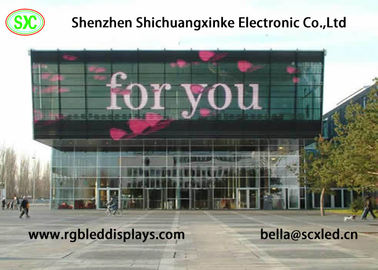 TL6.25mm transparent glass led display building advertising 70% high transparent rate