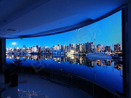 P3.91 Curved Indoor Rental LED Display Screen High Resolution LED Video Wall