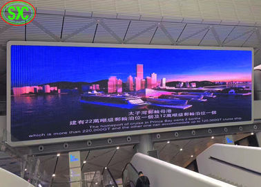 Metro Station 6mm Large Led Display Billboard For Advertising , High Brightness