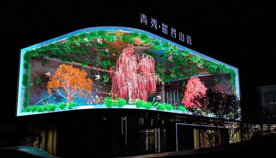High Quality  P5 960X960mm Advertising Fixed Installation Waterproof LED video wall，support curved Corner design，3840hz