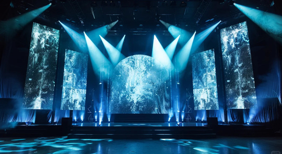 Fixed Stage Indoor Full Color HD 4K P3 Rental LED Display Pixel Density 62500/Sqm