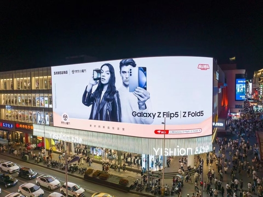 Die-Casting Aluminum Screen Curved Surface Screen HD P10 Large Outdoor LED Display IP65 320*160mm
