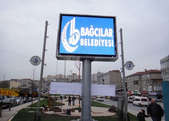 P10 Outdoor LED Billboard 10mm Pixel 50000cd Brightness