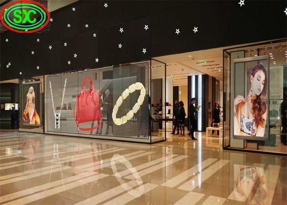 RGB 3-In-1 Transparent LED Curtain Display 5MM Pixel Pitch SMD5050 Full Color Energy Efficient