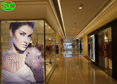 P6.25 High Brightness Glass Transparent LED Display Video Screen