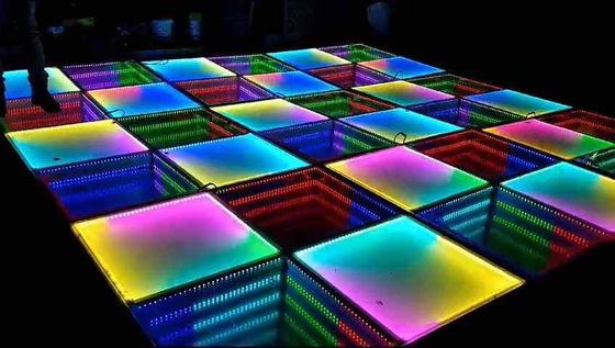 Indoor Outdoor 4.81mm Pixel Waterproof LED Dance Floor Panel IP65 500x500mm