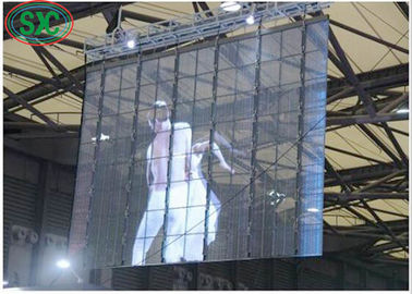 IP54 Indoor Full Color Transparent LED Screen SMD1921 32768 Dots/sqm